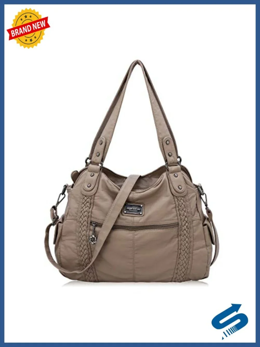 Hobo Bag Faux Leather Crossbody Tote Handbag Shoulder Purse for Women